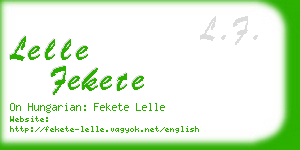 lelle fekete business card